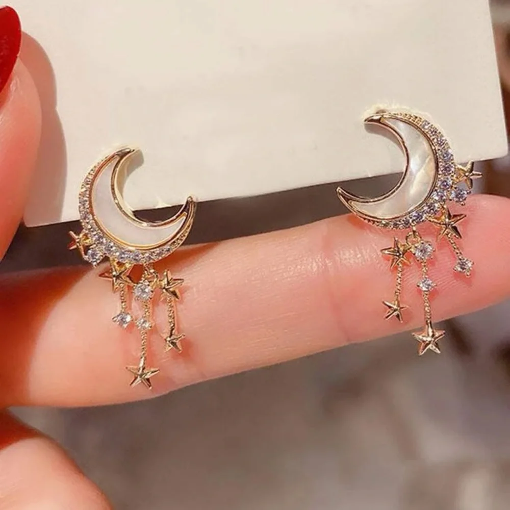 ๐ Sterling Silver Moon Earrings ๐ - Picture 2 of 5